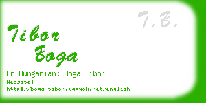 tibor boga business card